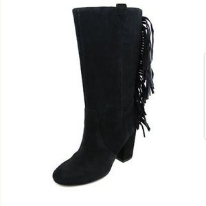 Nine West Black suede cowboy style boots.Size 9.5 Boho style.